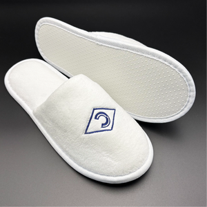 Đồ ngủ khách sạn cao cấp màu trắng tùy chỉnh, chất liệu vải san hô cao cấp, dùng một lần, ấm áp, in logo cá nhân, kiểu dáng hở mũi và kín mũi - Product Image 4