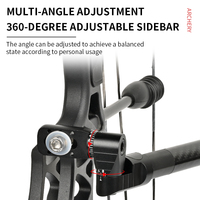 SPG Tir à l'arc V Bar Stabilisateur Simple Side V-Bar Tir Chasse Pratique Composé Arc Classique Tige Stabilisateur Accessoires