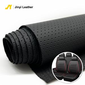 Cubierta de asientos automotrices personalizable resistente al agua de cuero Rexine de PVC de 0,7mm para bolsa de sofá, tela de cuero sintético - Product Image 1