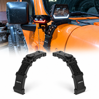Support de fixation double robuste pour Jeep Wrangler JL, sans perçage, à dégagement rapide, pour éclairage latéral et antenne, accessoires tout-terrain
