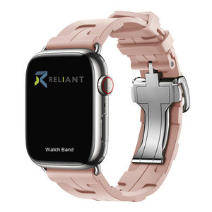 Correa de Silicona Transpirable y Agradable al Tacto con Hebilla de Mariposa H-ermes para Reloj Apple Serie 10 42mm 46mm (WB1073T) - Product Image 3