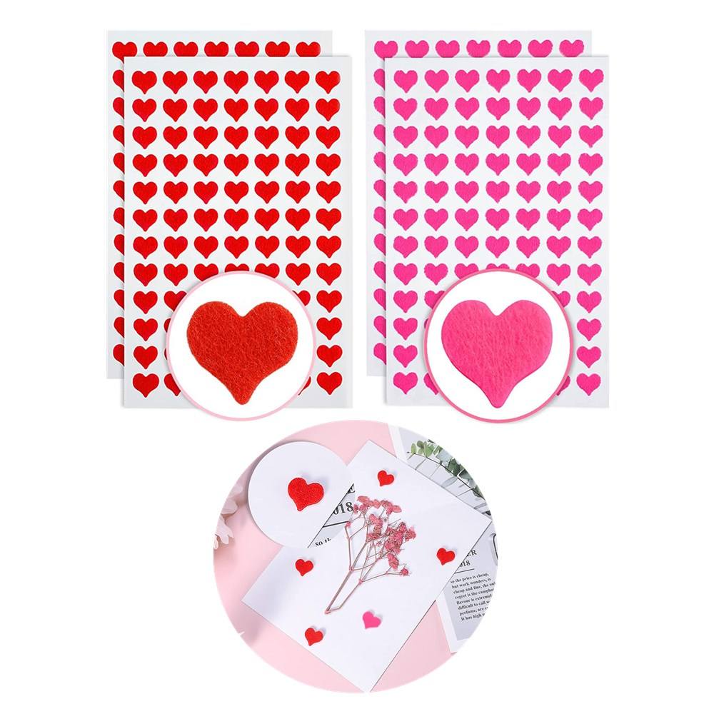 毛毡心形贴纸自粘剪贴簿迷你心形贴纸情人节工艺品DIY贺卡| Alibaba.com, image size:1000x1000