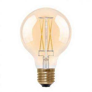 Bombilla LED Redonda G125 de 8W, Estilo Filamento, E27, Cristal, Residencial, Vintage, Decorativa, Luz Cálida/Amarilla, 2200K - Product Image 1