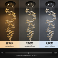 Luminaires suspendus pour escalier, décoration d'hôtel haut de gamme, lustre suspendu géant