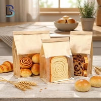 Sacs à pain et croissants Lebei en gros, résistants à l'huile, à fond plat, pour la conservation des aliments