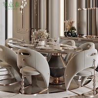 Ensemble de meubles de salle à manger en bois massif de luxe moderne personnalisé, table et chaises, écologiques et durables pour restaurant et cuisine