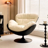 Fauteuil pivotant en forme de coquille d'œuf, style italien moderne, luxe léger, minimaliste, pour une personne, décontracté, pour salon