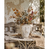 Vases rétro vintage de Toscane, décoration d'intérieur, ornement de luxe haut de gamme, vase blanc vieilli pour salon, entrée, bureau