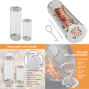 Bạc thép không gỉ cán xi lanh nướng thịt nướng <span class=keywords><strong>Net</strong></span> giỏ 25kg khô tách kem sữa bột túi sữa tách kem công cụ - Product Image 3