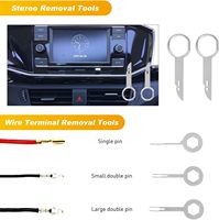 Kit de 19 outils de démontage de garnitures avec sac de rangement, extracteurs de clips de fixation, outils de démontage de garnitures automobiles en plastique, pinces de rembourrage et outils de démontage de bornes