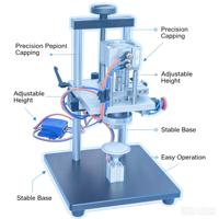 Machine de scellage semi-automatique pneumatique pour bouteilles en verre avec composants à roulements