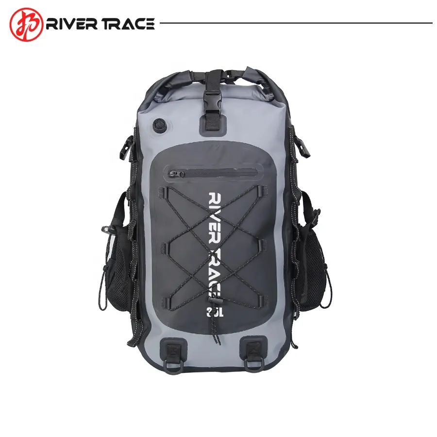 Benutzer definierter Druck Große Kapazität 500d PVC-Plane IPX6 Wasserdichter trockener Rucksack zum Wandern Kajak Camping Outdoor-Aktivitäten