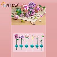 Jouets DIY Blocs de construction de fleurs Ensemble de bâtiments modernes en 3D Thème 1:36 Échelle Plastique pour garçons et filles