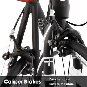 JOYKIE-Cadre rigide (amortisseur non arrière) Vélo de course sur <span class=keywords><strong>route</strong></span> 700C avec cadre en alliage à 14 vitesses - Product Image 4