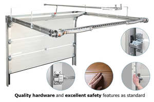 Giá tốt kim loại trên cao trượt duy nhất cửa nhà để xe thép mạ kẽm phẳng Flap đôi cửa nhà để xe cửa - Product Image 4