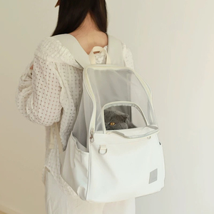 Dual-Shoulder <b>Cat</b> <b>Backpack</b> - Breathable Portable Carrier for Small Dogs Outdoors - Product Image 5