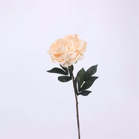 C-029 Grosir Bunga Peony Artificial PU Berkualitas Tinggi Tangkai Tunggal Sentuhan Realistis 12cm Pink Muda Merah Segar Dekorasi Pernikahan