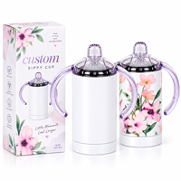 Großhandel: Personalisierbarer 12oz doppelwandiger, vakuumisolierter Sublimations-Edelstahlbecher mit Trinkverschluss, Deckel und Griff