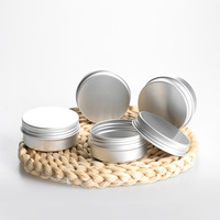Boîtes en aluminium de 5 à 250 ml avec couvercle à vis, finition thermolaquée, logo personnalisé, couleurs argent/or rose/rouge, fabriquées en Chine