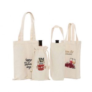 Suppler Big Waxed <b>Canvas</b> Wine <b>Bag</b> Design Fashion <b>Canvas</b> Large Tall Custom Recycled Organic Cotton Tote <b>Bag</b> for Red Wine Bottle - Product Image 2