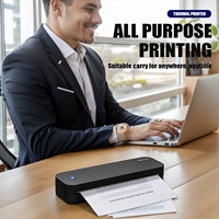 Printer Thermal Nirkabel Portabel 203DPI Ukuran A4/Letter Kompatibel dengan Ponsel Laptop Kertas Biasa Printer Mobile Stok Tersedia