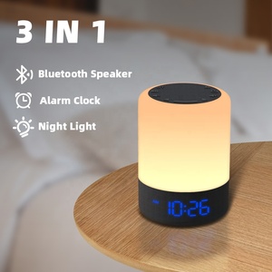 Hifid Đồng hồ báo thức Loa Đèn Bàn Cạnh Giường Ngủ 12 đầy màu sắc ánh sáng ban đêm BT Loa không dây đồng hồ báo thức cho phòng ngủ - Product Image 2