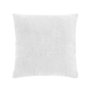 Coussin en velours chenille LEO BLANC 45x45cm - Product Image 1