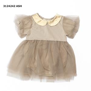 Cute 1-3 Years Old Infant Princess Floral <strong>Dress</strong> Plain Dyed <strong>Baby</strong> <strong>Dresses</strong> with Ruffle Decorations - Product Image 1
