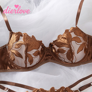 Dierlove 2026 Nuovo Set Intimo Donna Sexy con Ricamo in Pizzo Colorato, Traspirante in Rete, Certificato OEKOTEX - Product Image 4