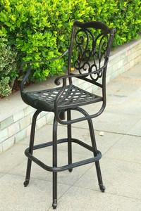 <span class=keywords><strong>Table</strong></span> de bar <span class=keywords><strong>ronde</strong></span> <span class=keywords><strong>en</strong></span> aluminium moulé de haute qualité pour l'extérieur, <span class=keywords><strong>table</strong></span> de bar de patio <span class=keywords><strong>en</strong></span> fer, 2 chaises de bar de <span class=keywords><strong>bistrot</strong></span> résistantes aux intempéries - Product Image 5