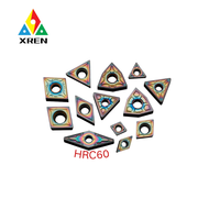 Plaquettes de tournage triangulaires en acier trempé au carbure XREN avec revêtement PVD 60HRC et support OEM/ODM personnalisé