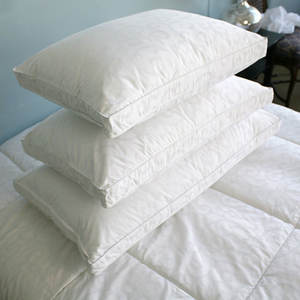 Bantal <span class=keywords><strong>Hotel</strong></span> mewah 1000g dengan tas lembut 100% katun putih bulu angsa bebek mode bawah bantal inti - Product Image 1