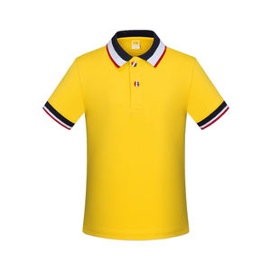 Yaz düz kısa kollu çocuklar Polo TShirt özel Logo pamuk pike kumaş katı çocuk rahat Polo GÖMLEK - Product Image 1