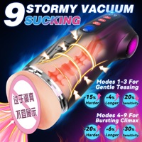 APP-gesteuertes Männer-Sexspielzeug mit 9 Saugmodi, 9 Vibrationsstufen, 3D-Textur, weicher Hülle, Heizfunktion und LCD-Display für Erwachsene