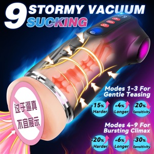 Juguete Sexual Masculino Controlado por Aplicación, 9 Modos de Succión, 9 Modos de Vibración, Textura 3D, Funda Suave con Calefacción, Masturbador Masculino de Bolsillo con Pantalla LCD - Product Image 4