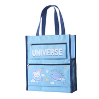 Sac à dos scolaire A4 pour enfants avec poignée, en toile écologique, durable, imperméable, imprimé dessin animé, mignon, pour documents d'étudiant