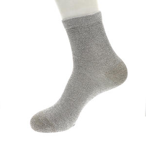 Homens de Verão Respirável Negócios Casual Tripulação Meias Real <span class=keywords><strong>Silver</strong></span> <span class=keywords><strong>Thread</strong></span> Condutiva Nano Odor-Prova Antibacteriana Suor-Absorvente - Product Image 3