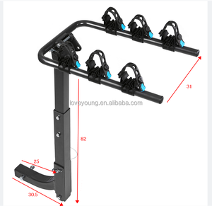 Suporte de Bicicleta Traseiro Dobrável de Aço para Carro com Design Vertical para Uso Universal - Product Image 2