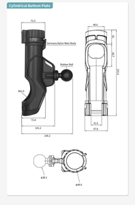 Supports de canne à pêche en plastique pivotants à 360° avec rail de 179 mm pour kayak/bateau pneumatique/canoë - Vente en gros - Product Image 5
