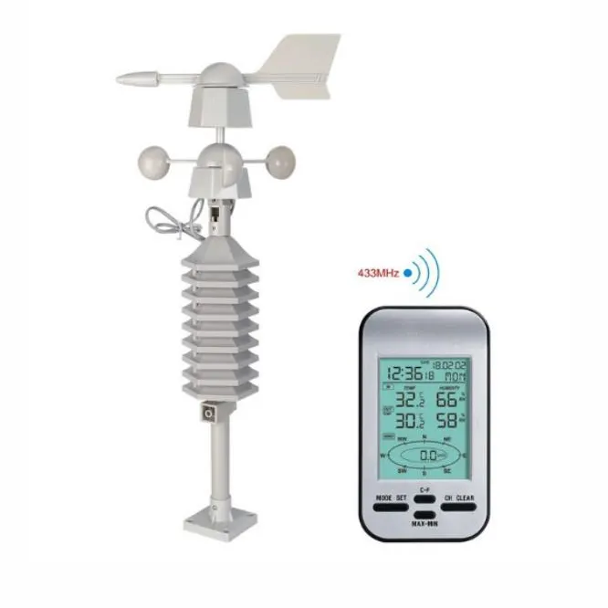 Wifi Wind Direction Speed Rainfall Air Temperature Wireless Digital Home Weather Forecast Station