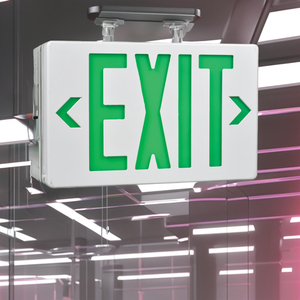Panneau de signalisation LED Feltor JEE2GWE, doté d'une conception à installation rapide, avec options de lettrage rouge ou vert, adapté aux situations d'urgence - Product Image 1