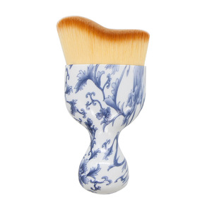 HMU-Herramientas de belleza <span class=keywords><strong>para</strong></span> cosméticos, copa de vino en forma de S líquida, arco ondulado, <span class=keywords><strong>Base</strong></span> de pelo curvado, <span class=keywords><strong>Kabuki</strong></span>, Etiqueta Privada, <span class=keywords><strong>brocha</strong></span> de maquillaje - Product Image 1