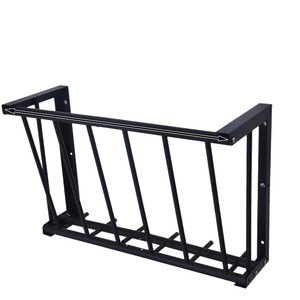 Nuevo Comedero de Metal para Heno 2 en 1 con Bandeja Desmontable para Pellets, Cesta Colgante Negra para Uso en Granjas de Cabras y Caballos - Product Image 5
