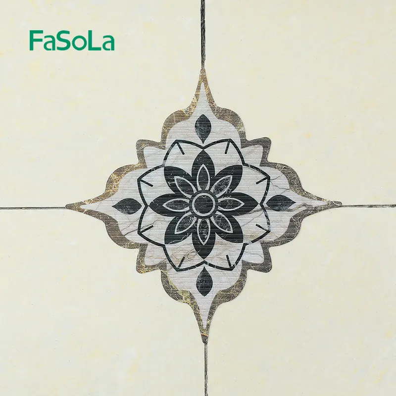 FaSoLa-Baldosas de yeso Diagonal, pegatinas coloridas para baldosas de baño, mosaicos de pelar y pegar, 12P