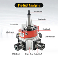 Tête d'angle droit HQD ISO30 HSK63F ER25 ATC 90 degrés à couple élevé 2 positions 4 positions pour centre d'usinage CNC