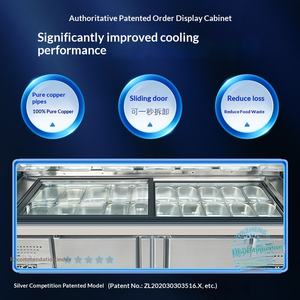 YINZHENG - Mostrador Comercial para Malatang, Vitrina Refrigerada de Vidrio para Hot Pot Sichuanés, Equipo de Refrigeración - Product Image 4