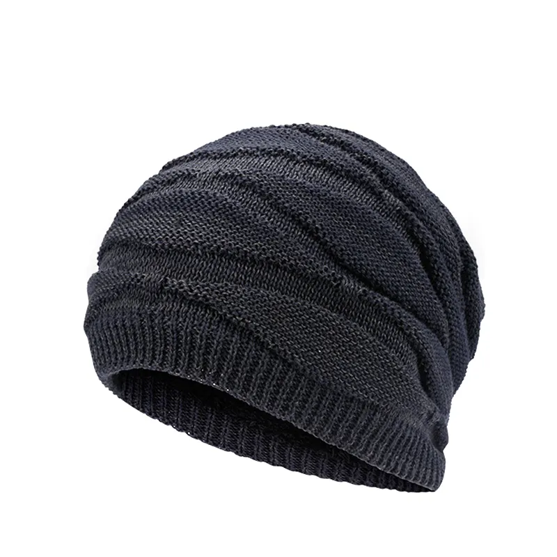 Custom winter hats warm women men solid beanie ski knitted thick cap beanie