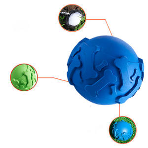 Juicepet toptan karikatür Pet kauçuk top oyuncak Bite dayanıklı gıcırtılı sızdırmaz interaktif köpek oyuncak günlük kullanım için - Product Image 2