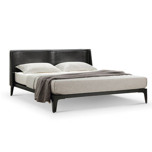 Silla de cama minimalista italiana modelo <span class=keywords><strong>Raka</strong></span>-Carole, cama ligera de cuero de lujo - Product Image 1
