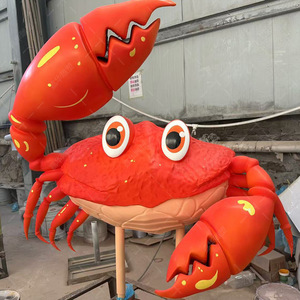 Escultura de Cangrejo de Fibra de Vidrio de Gran Tamaño, Figura Animal Hecha a Mano para Montar en la Pared, Decoración para Fachada de Restaurante de Mariscos - Product Image 4